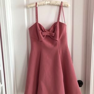 Miu Miu Pink Bow Faille Cady Dress NWT 42 6